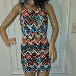 Love J Vibrant Patterned Mini Dress